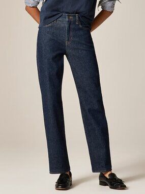JCREW NIPPED STRAIGHT HIGH RISE SEMI STRETCH JEAN- 26T